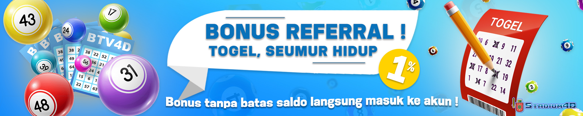 BONUS REFERRAL TOGEL 1%